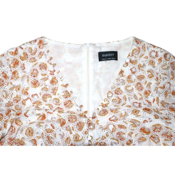 Bardot Womens Floral Long Sleeve S Mini Dress With Button Cottagecore - Picture 5 of 10